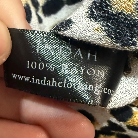 Indah Lucia Leopard Wrap Top Bell Sleeve 100 Percent Rayon Revolve NWT SM - Picture 5 of 7